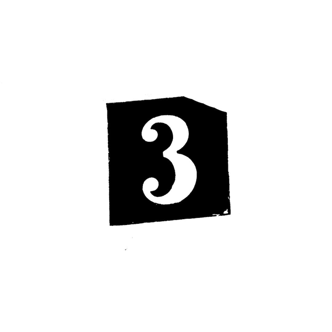 abstract black and white image letterforms