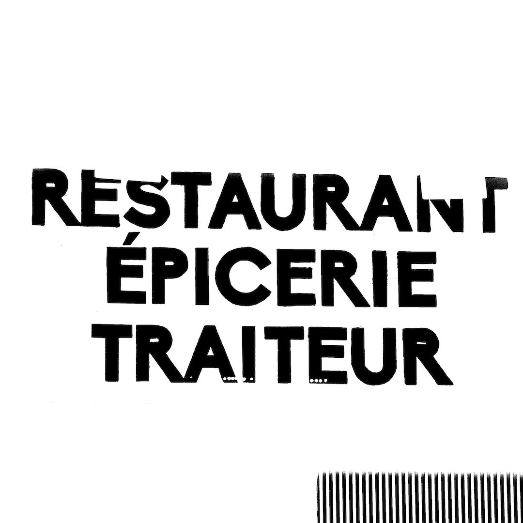 abstract black and white image letterforms