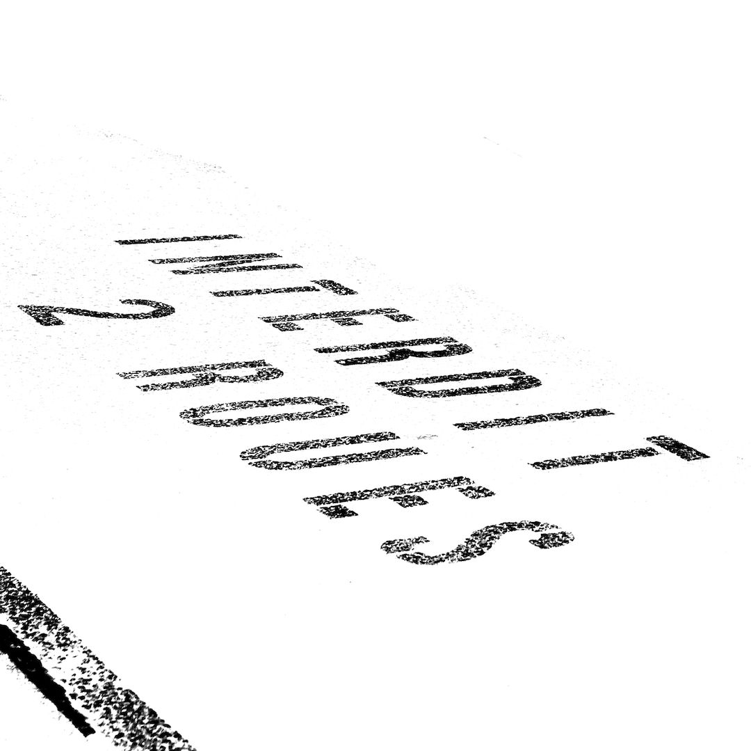 abstract black and white image letterforms