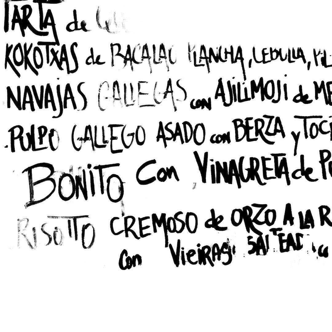 abstract black and white image letterforms