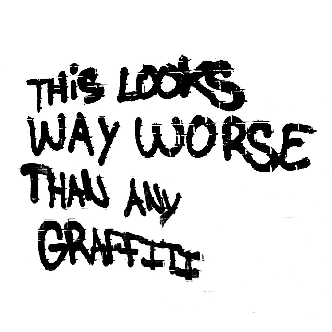 abstract black and white image letterforms