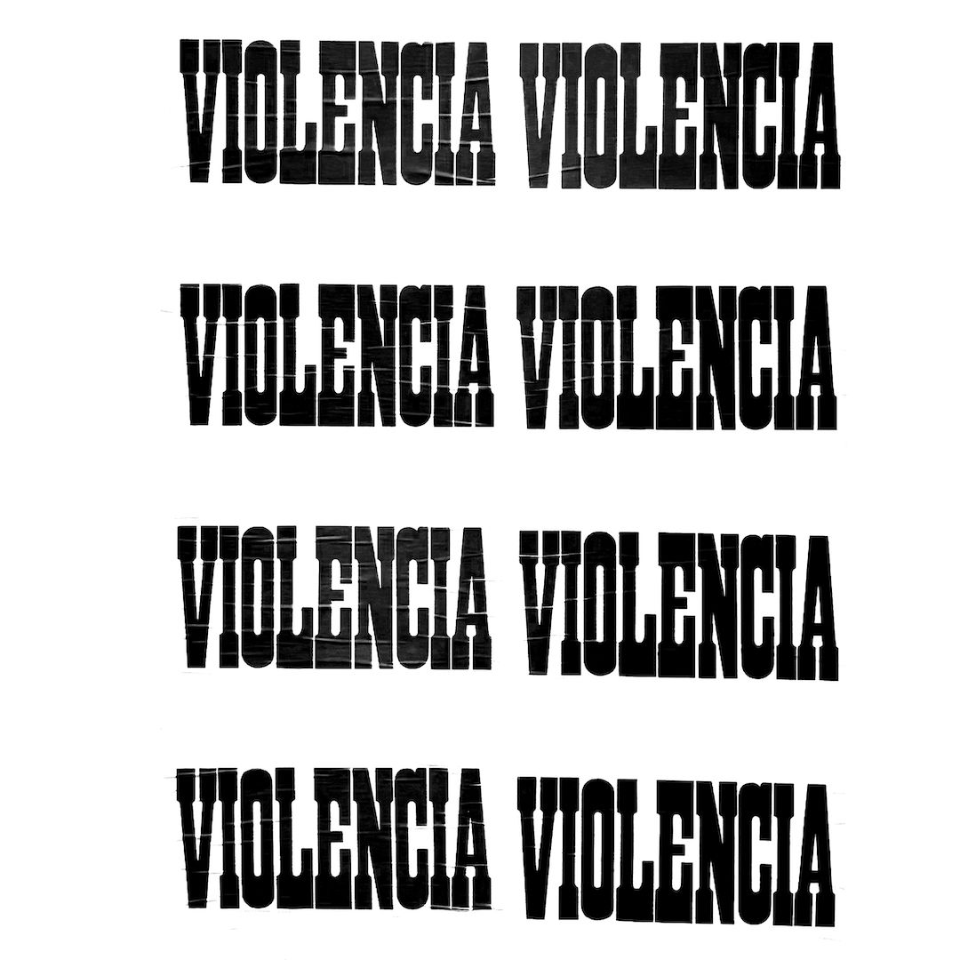 abstract black and white image letterforms