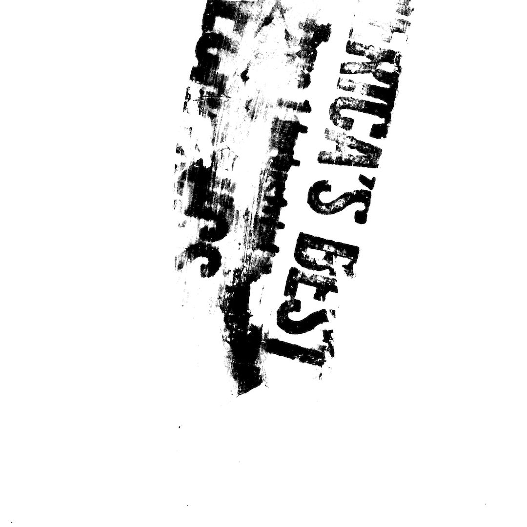abstract black and white image letterforms