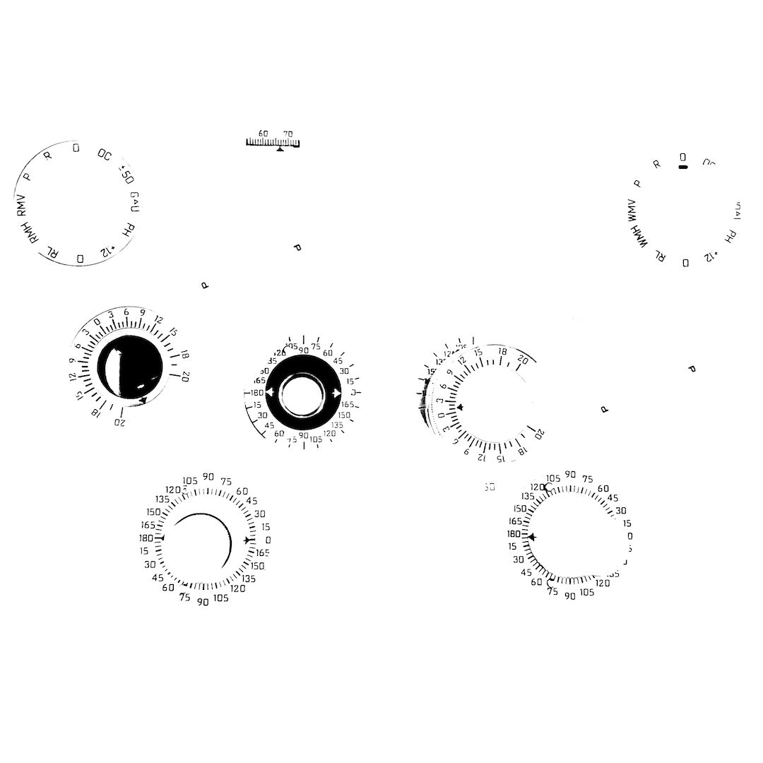 abstract black and white image letterforms