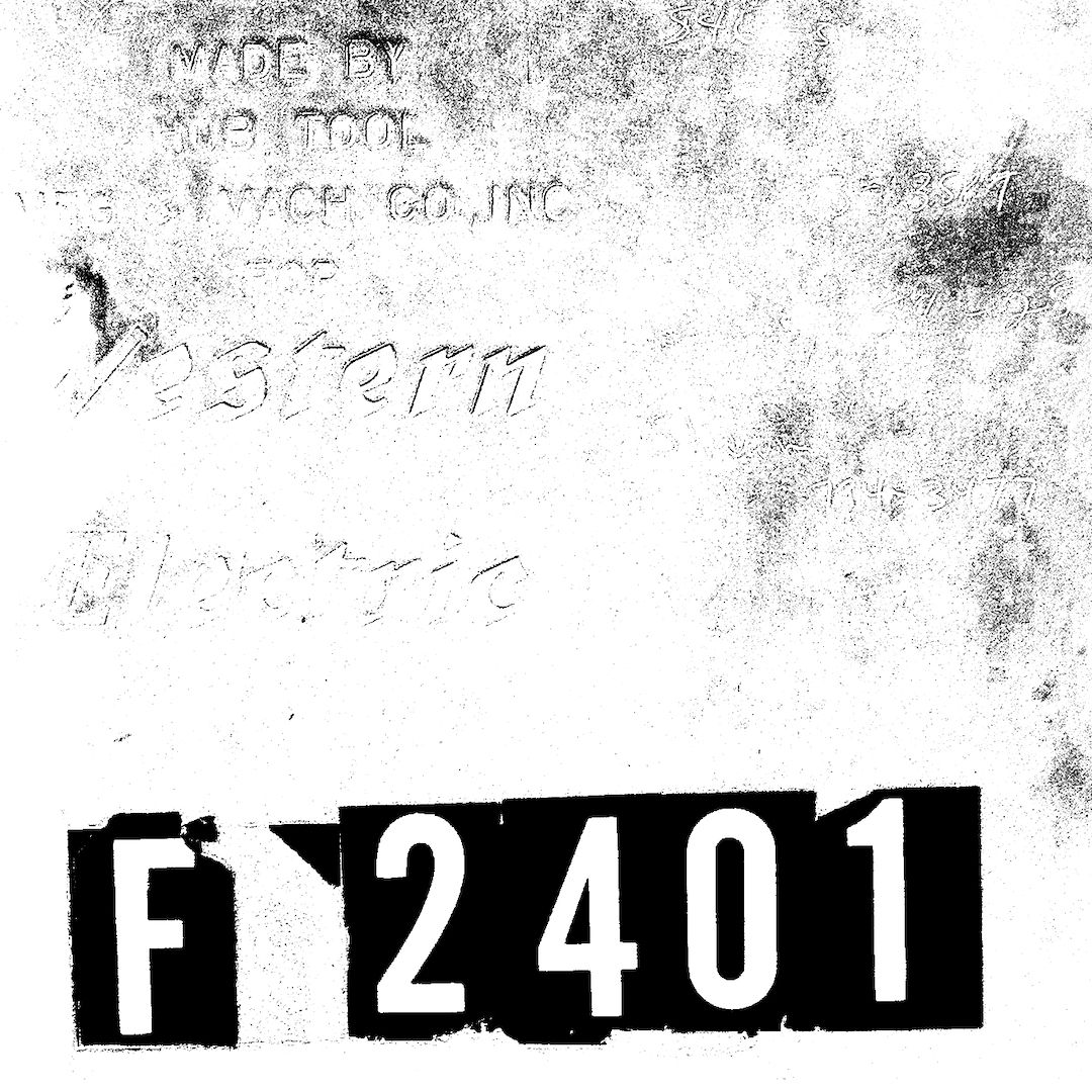 abstract black and white image letterforms