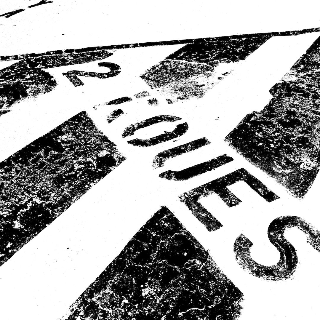 abstract black and white image letterforms