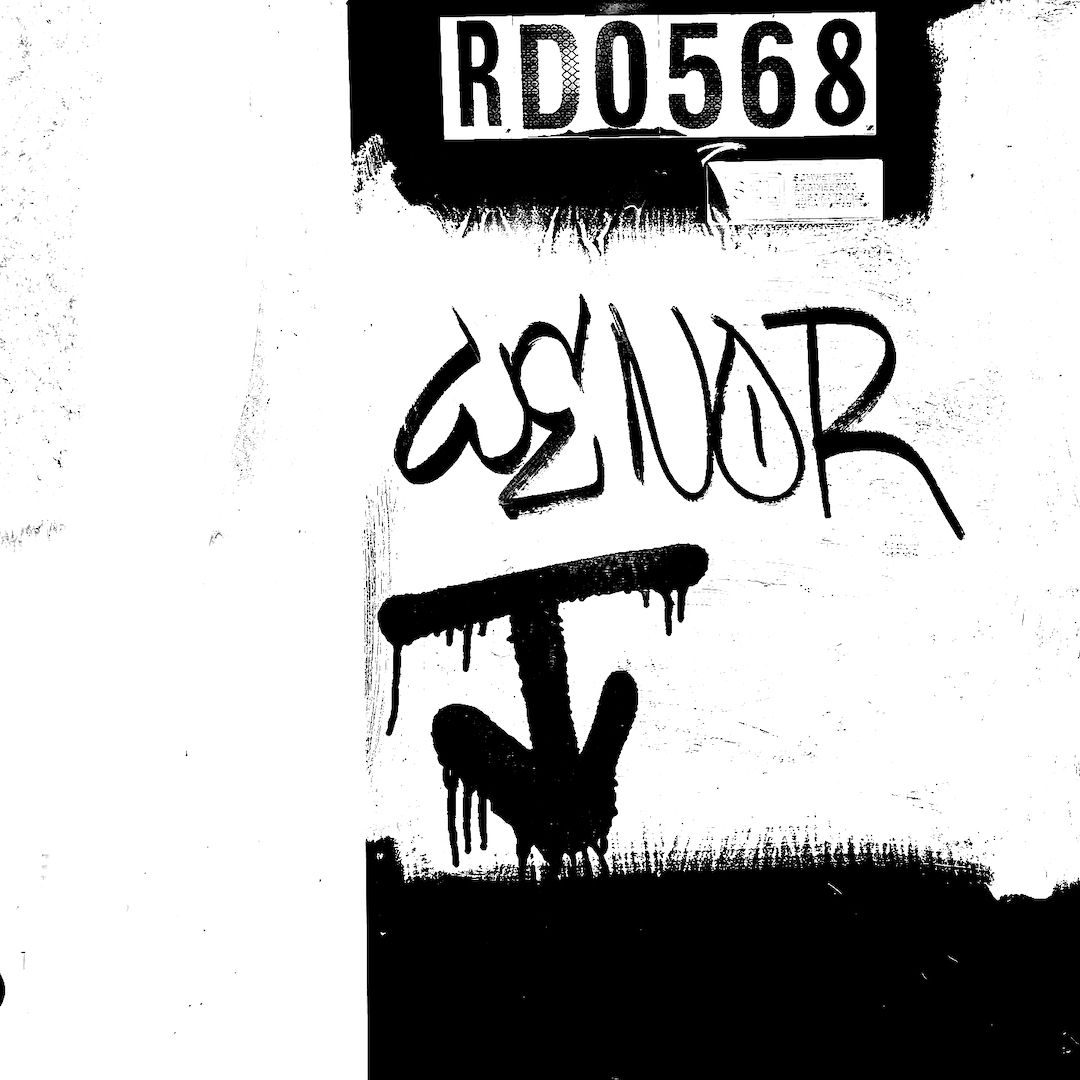abstract black and white image letterforms
