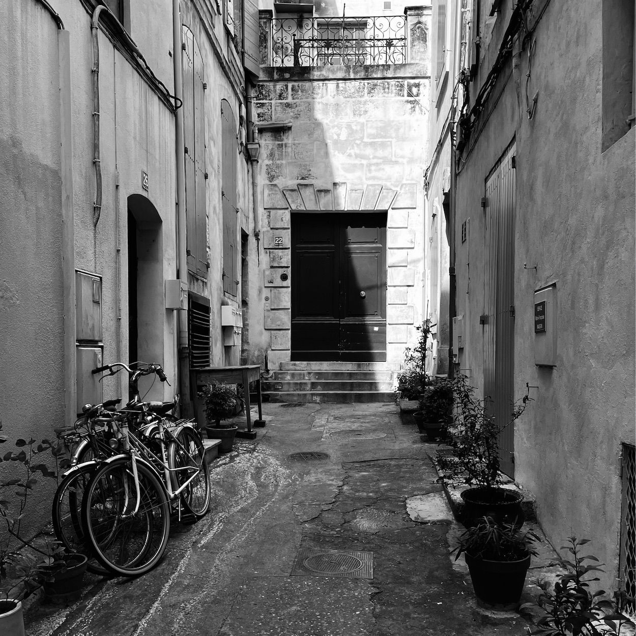 photograph of a doorway, France