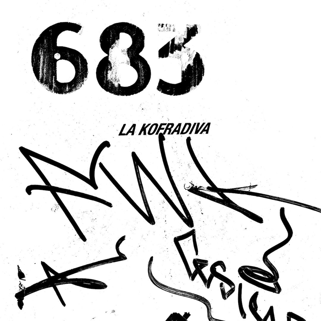 abstract black and white image letterforms