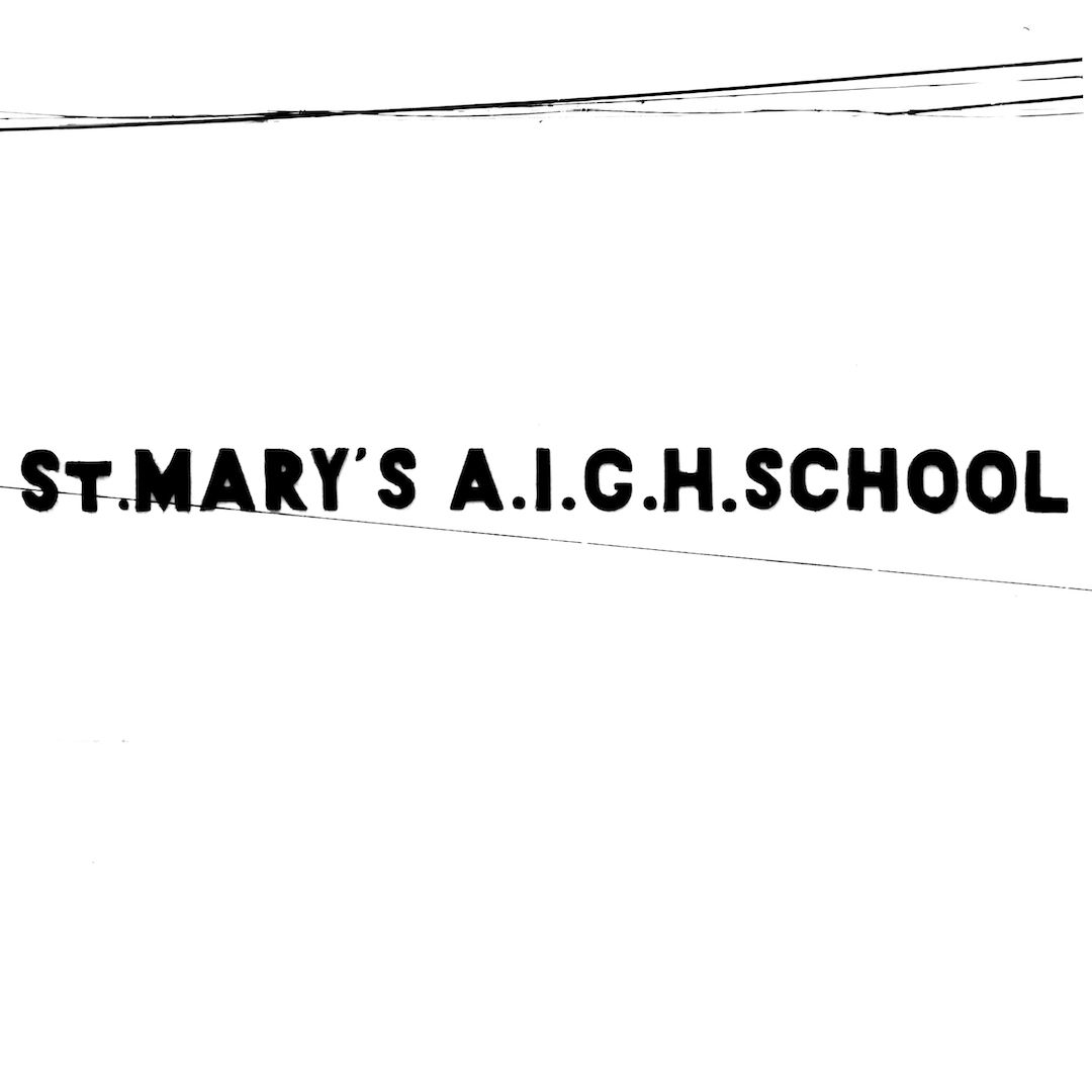 abstract black and white image letterforms