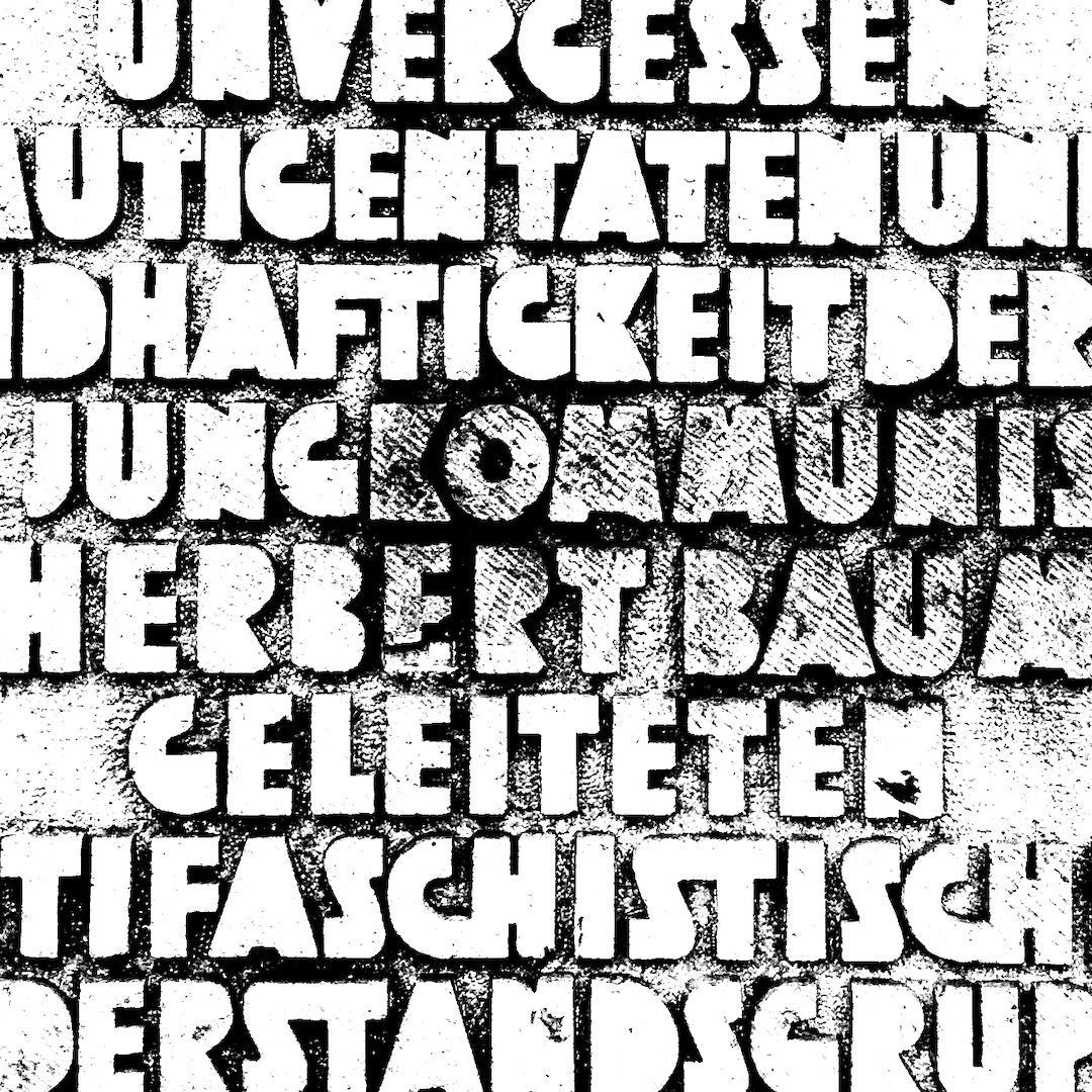 abstract black and white image letterforms
