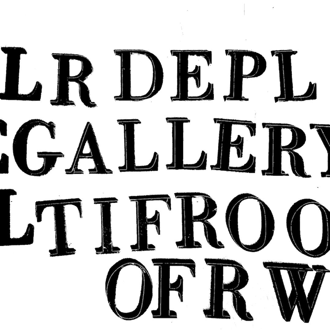 abstract black and white image letterforms