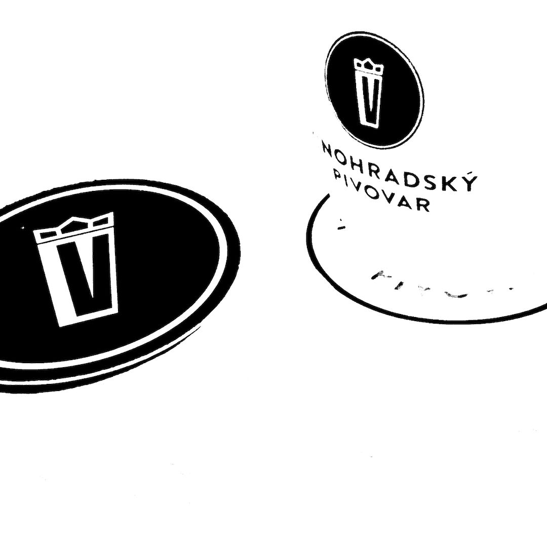 abstract black and white image letterforms