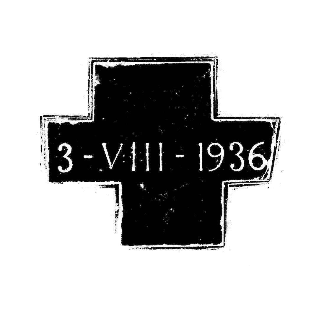 abstract black and white image letterforms