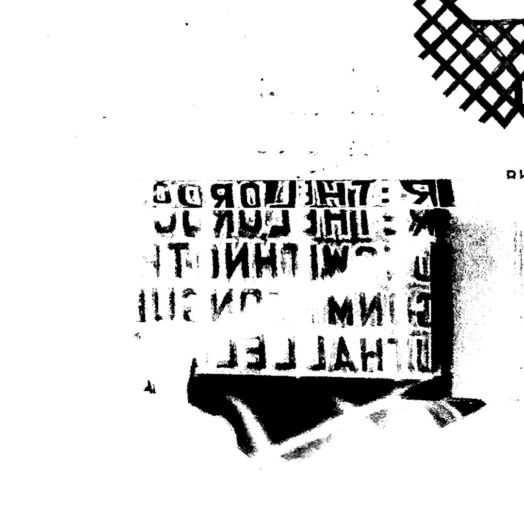 abstract black and white image letterforms