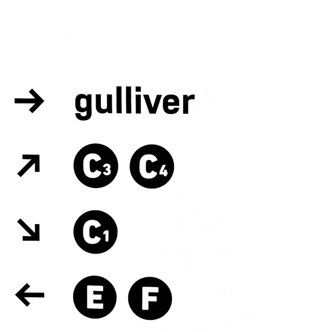 abstract black and white image letterforms