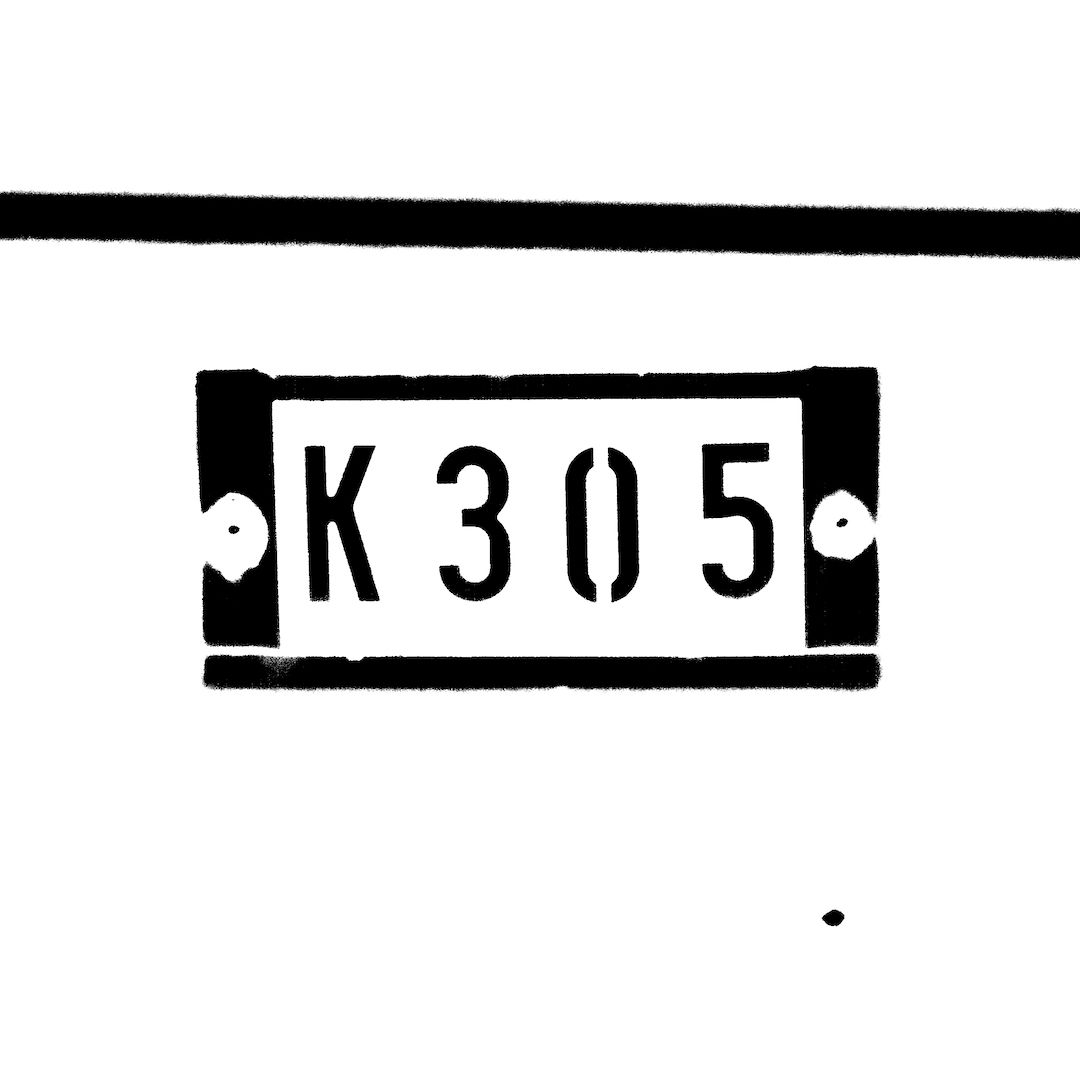 abstract black and white image letterforms