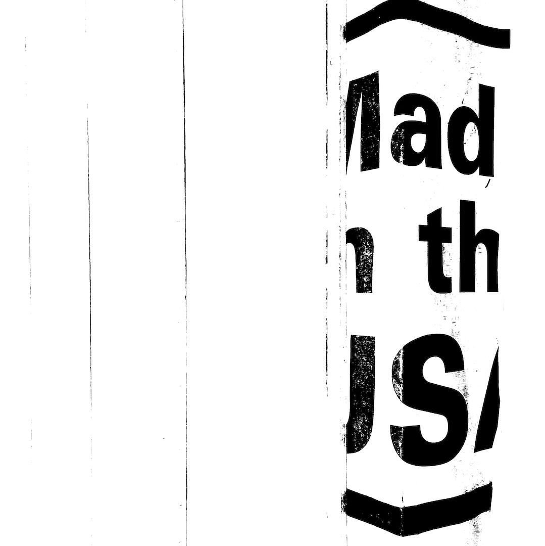 abstract black and white image letterforms