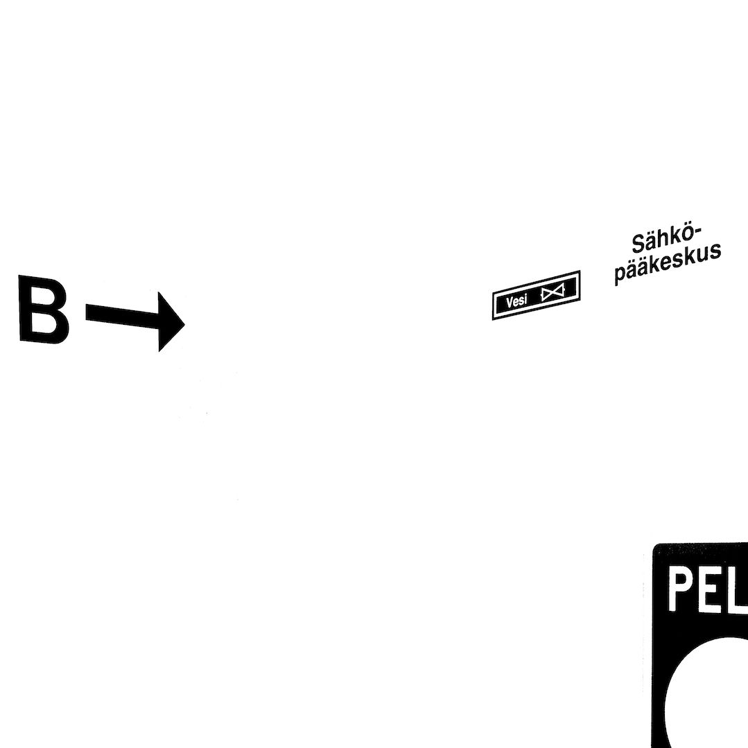 abstract black and white image letterforms