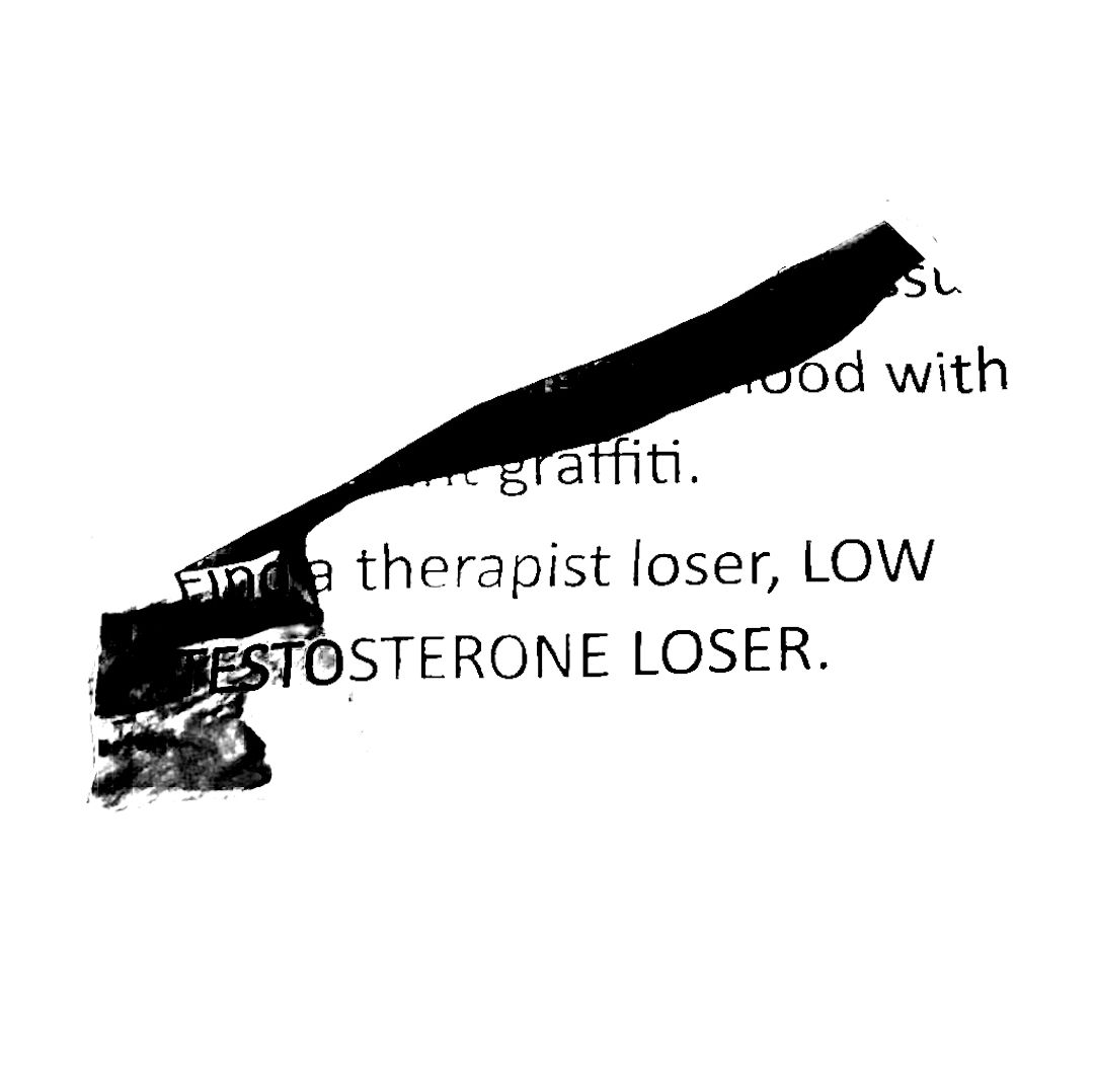 abstract black and white image letterforms