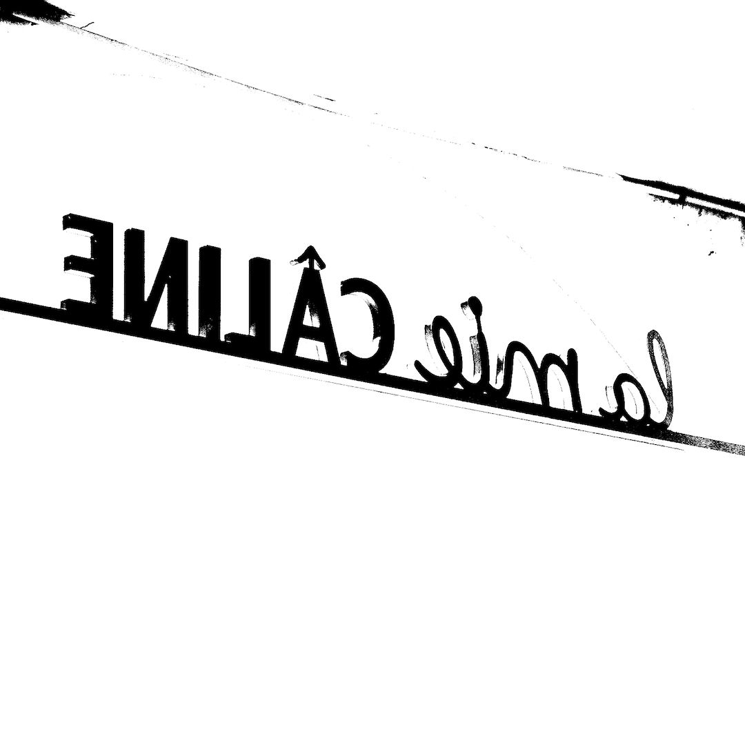 abstract black and white image letterforms