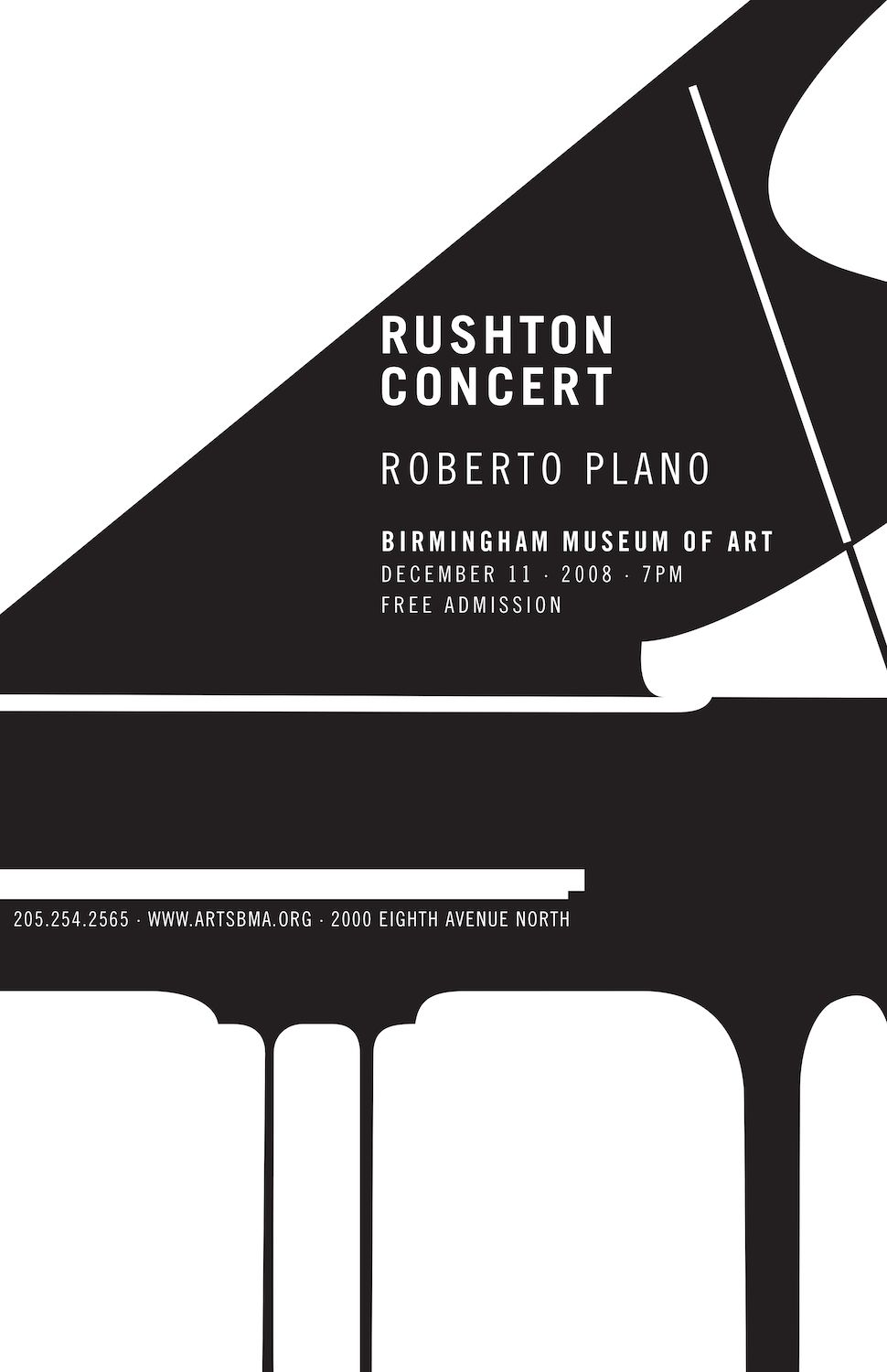 Poster for a piano recital