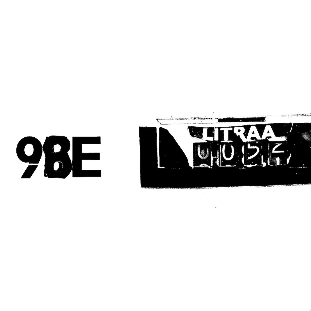 abstract black and white image letterforms