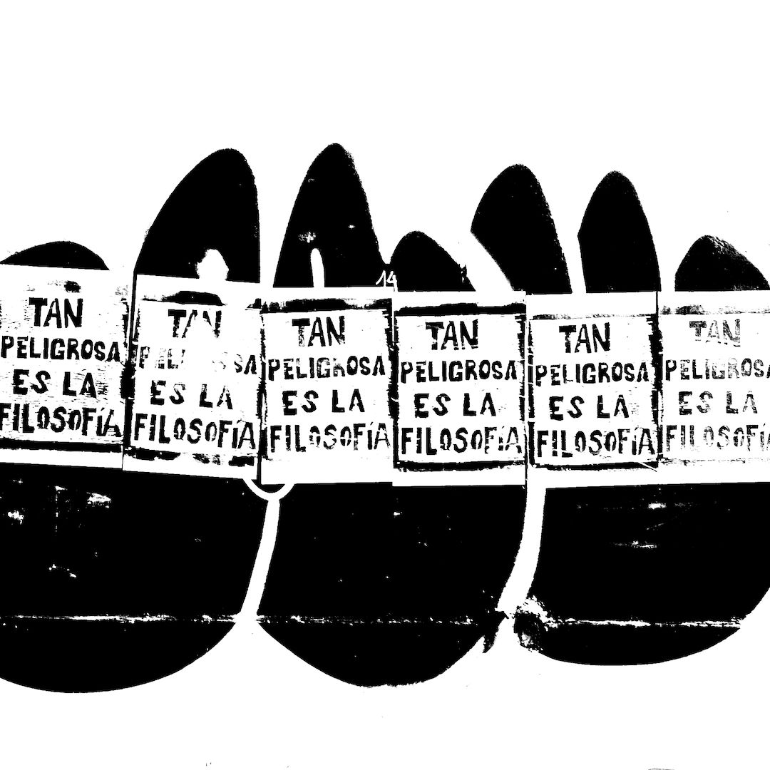 abstract black and white image letterforms