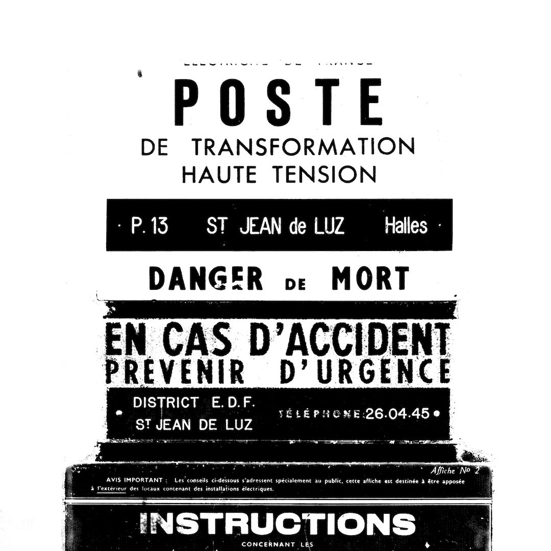 abstract black and white image letterforms