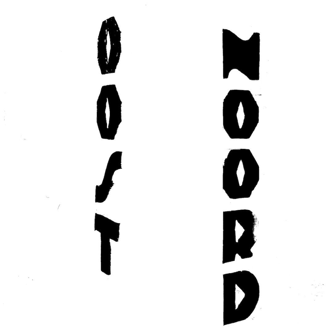 abstract black and white image letterforms
