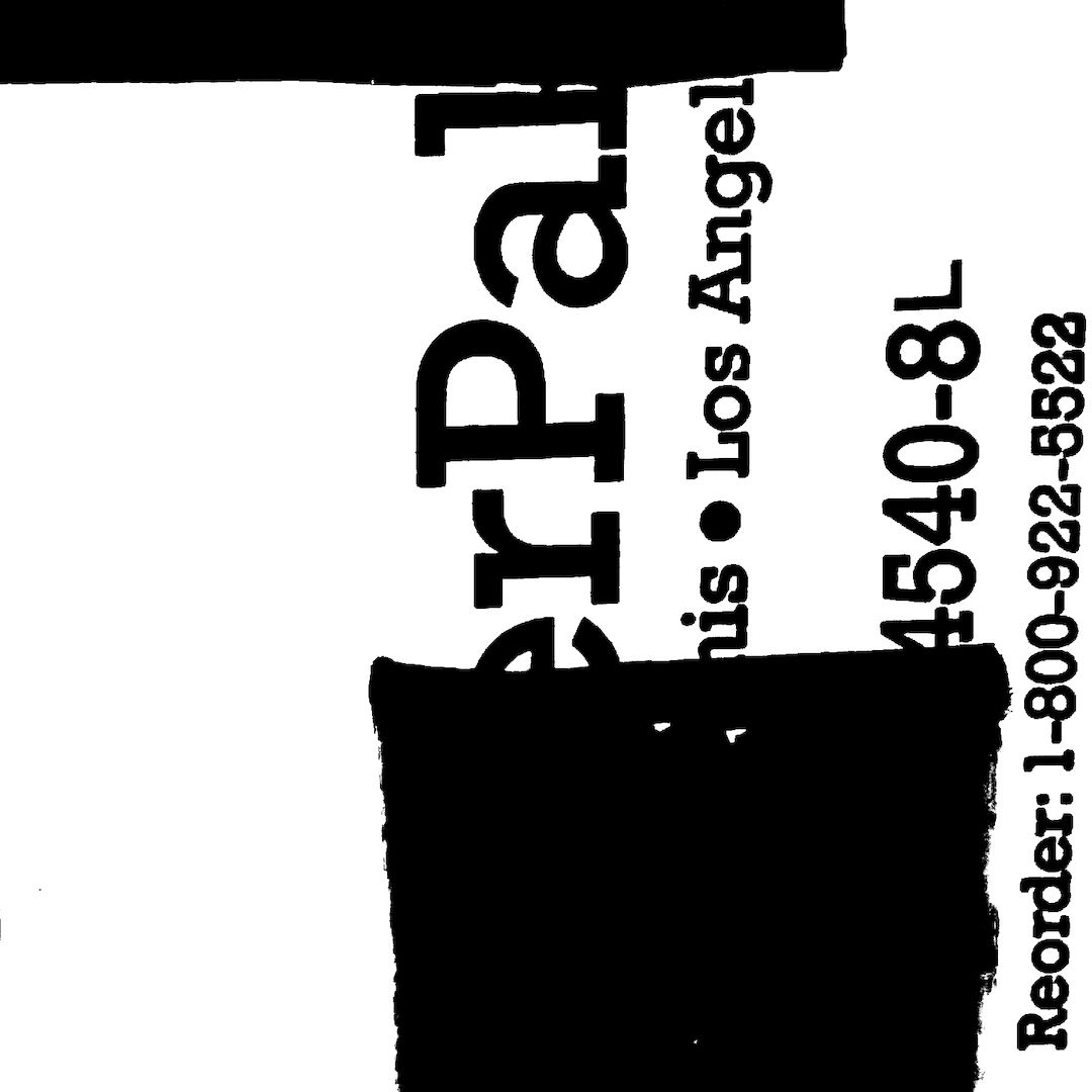 abstract black and white image letterforms