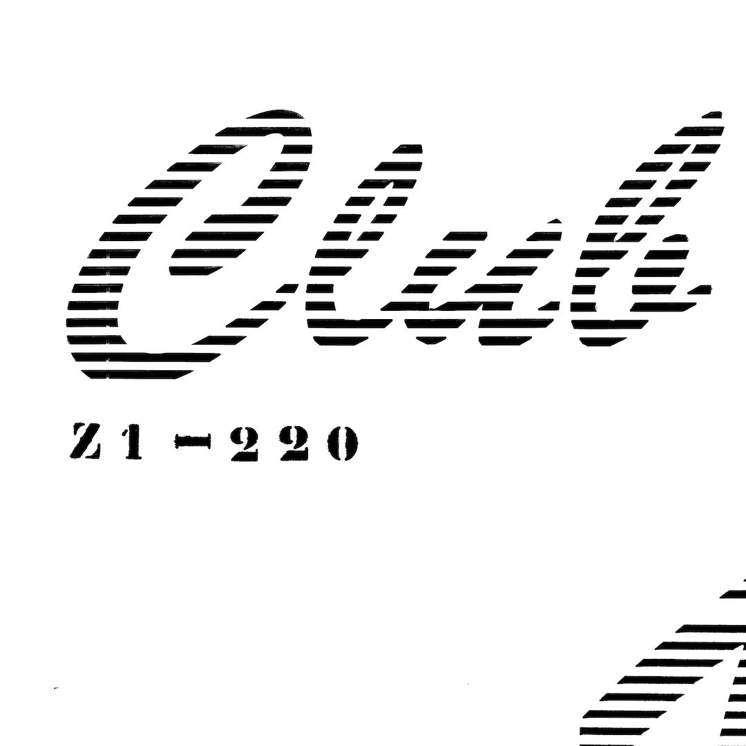 abstract black and white image letterforms