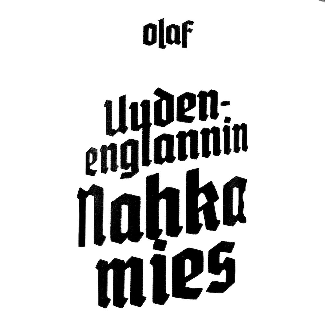 abstract black and white image letterforms