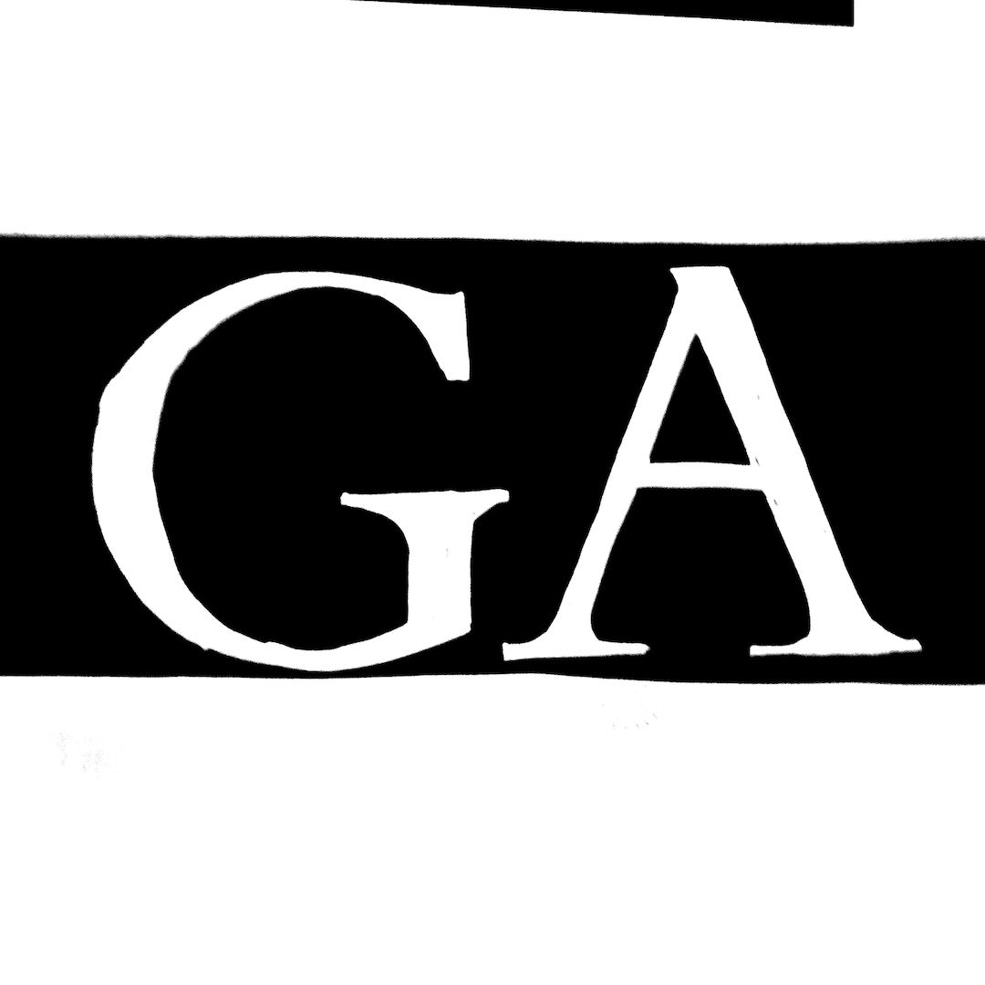 abstract black and white image letterforms