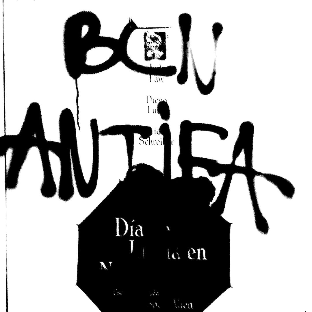 abstract black and white image letterforms