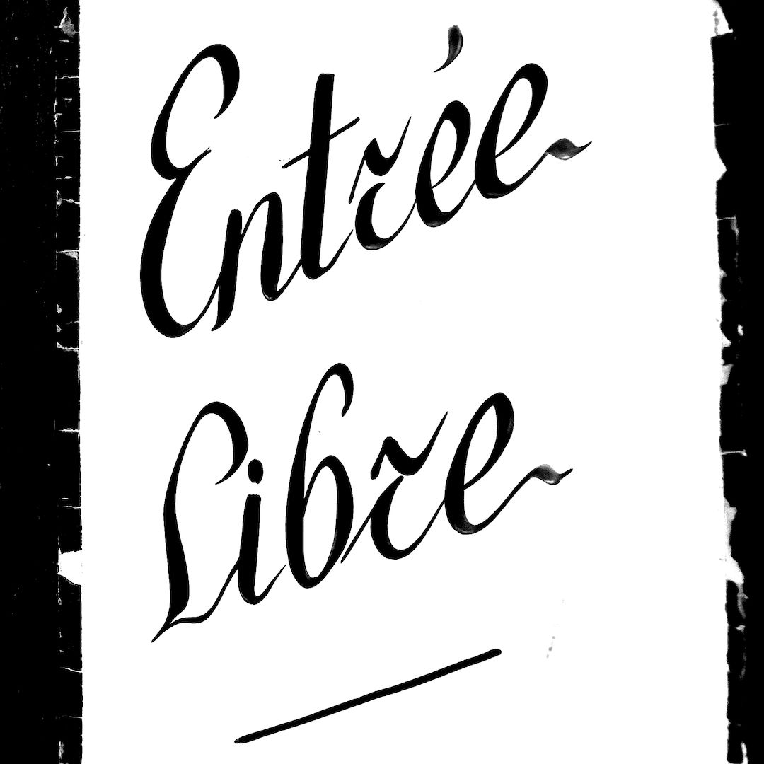 abstract black and white image letterforms