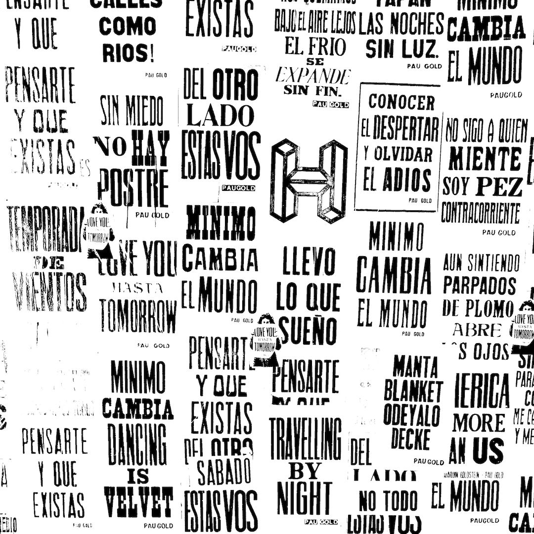 abstract black and white image letterforms