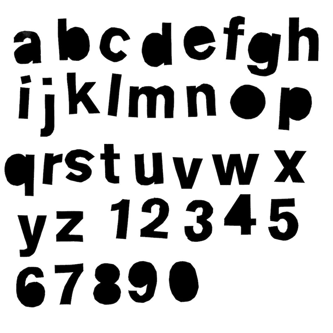 abstract black and white image letterforms