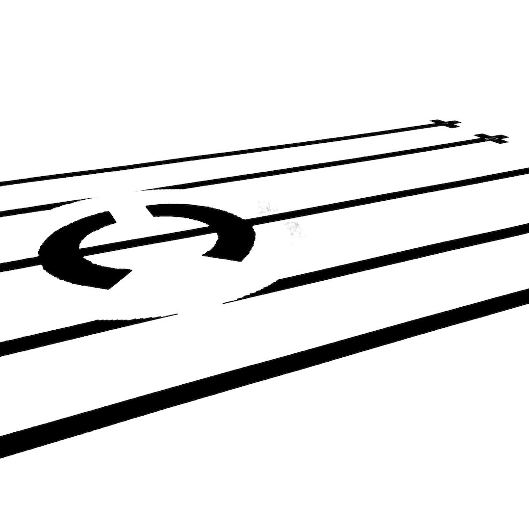 abstract black and white image letterforms