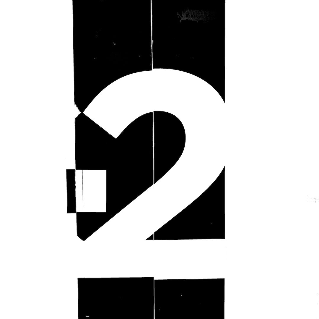 abstract black and white image letterforms