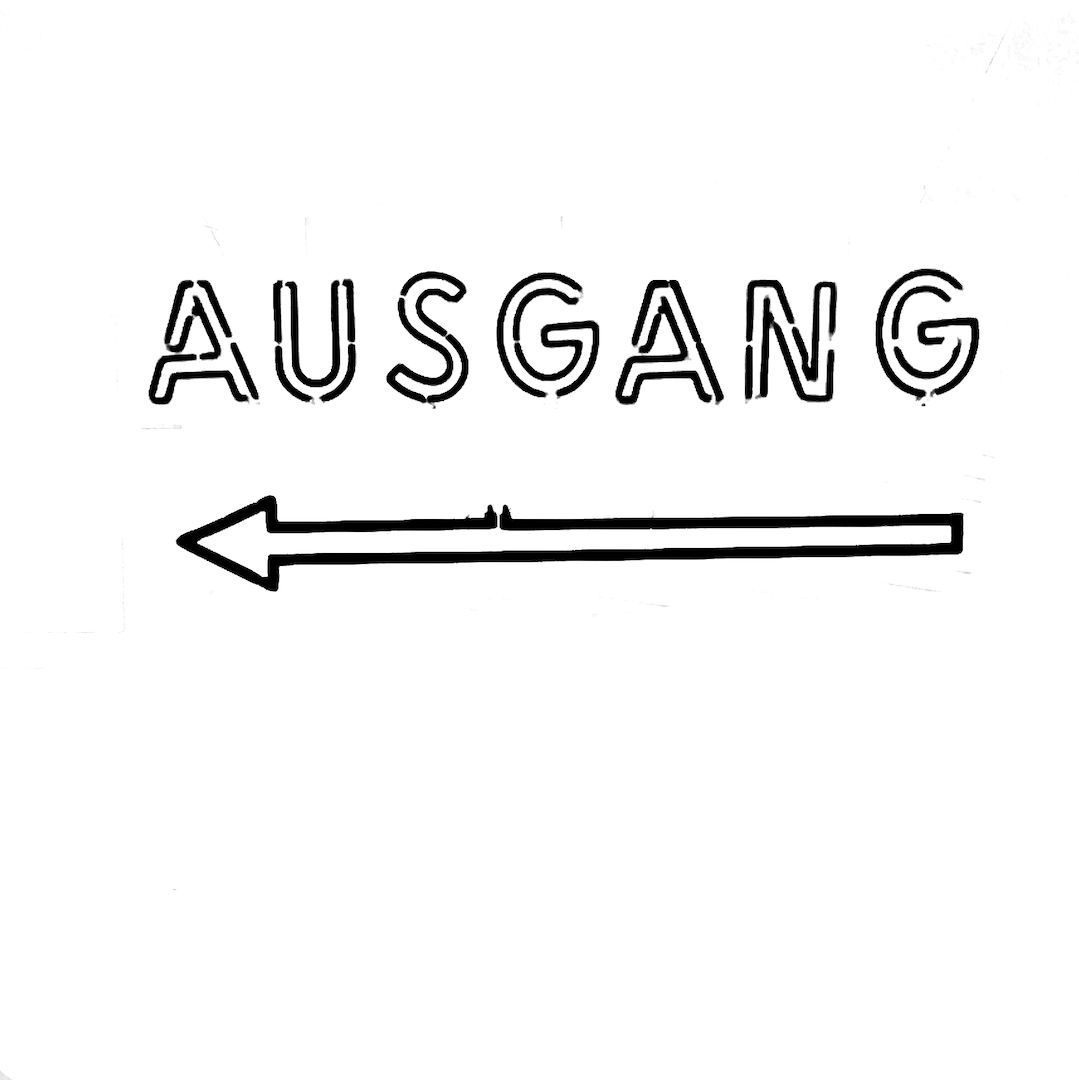 abstract black and white image letterforms