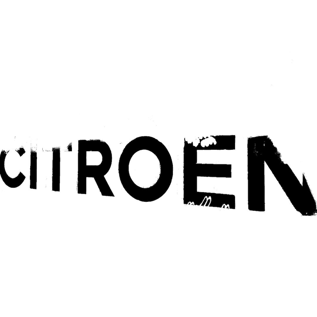 abstract black and white image letterforms
