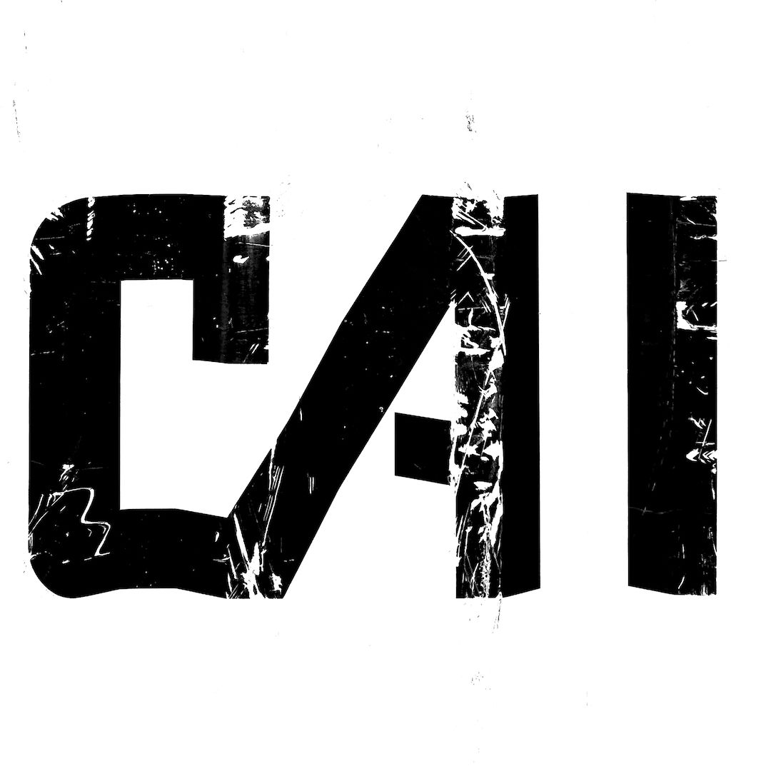 abstract black and white image letterforms