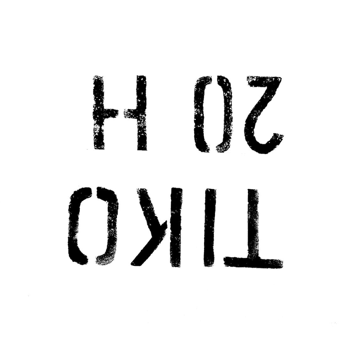 abstract black and white image letterforms