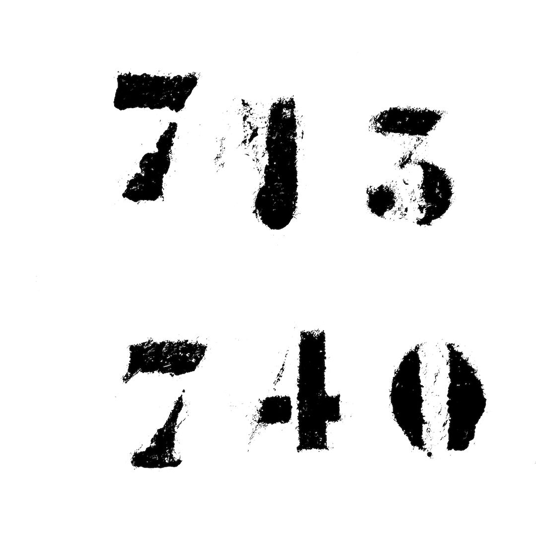 abstract black and white image letterforms