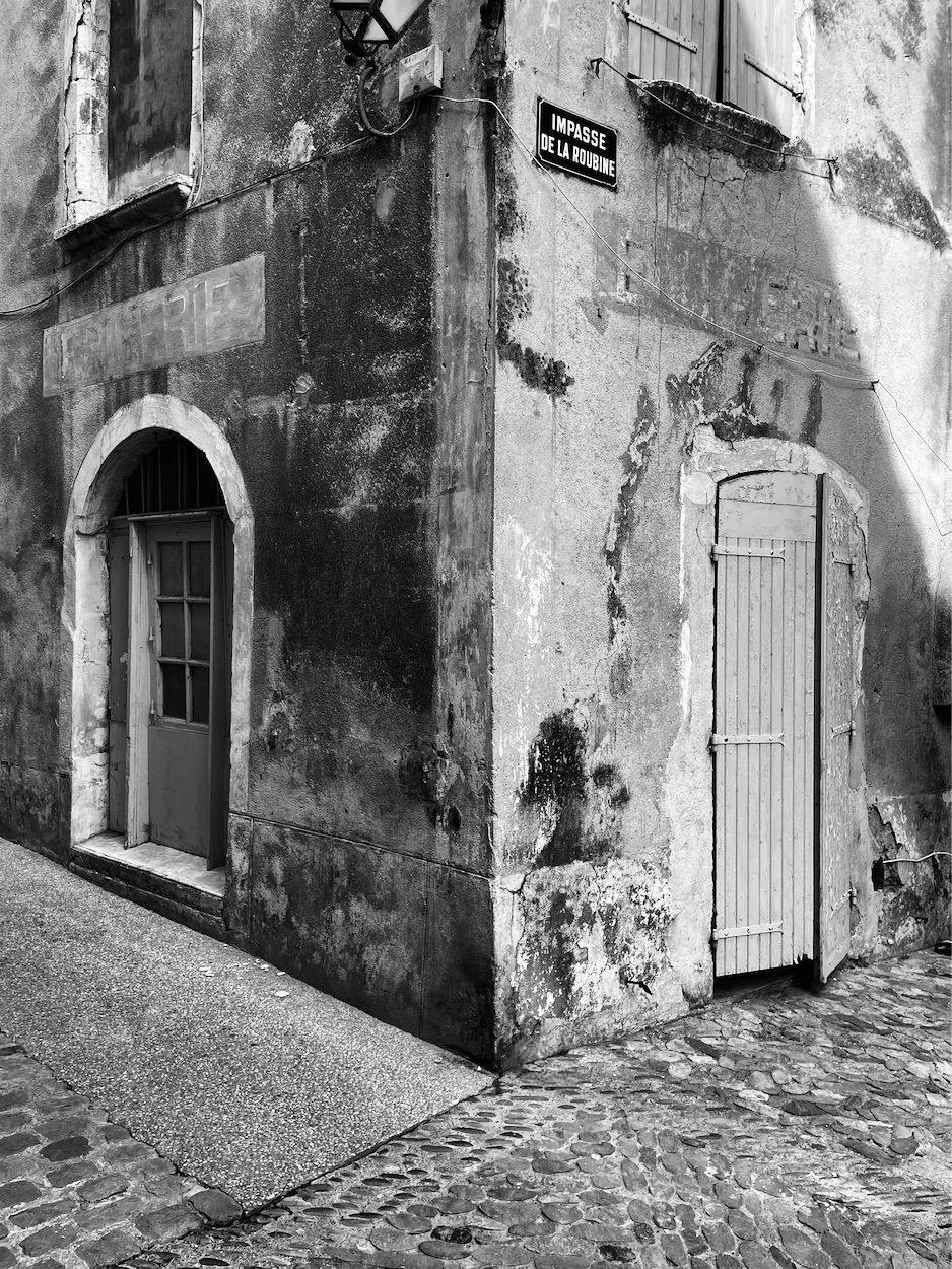 photograph of a doorway, France