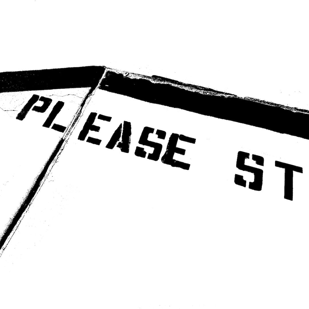 abstract black and white image letterforms
