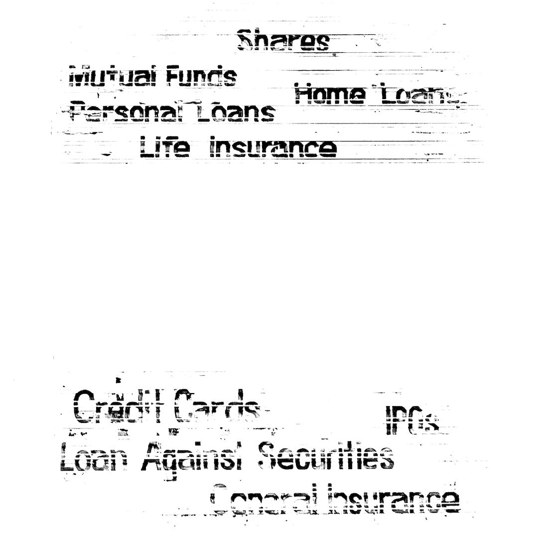 abstract black and white image letterforms