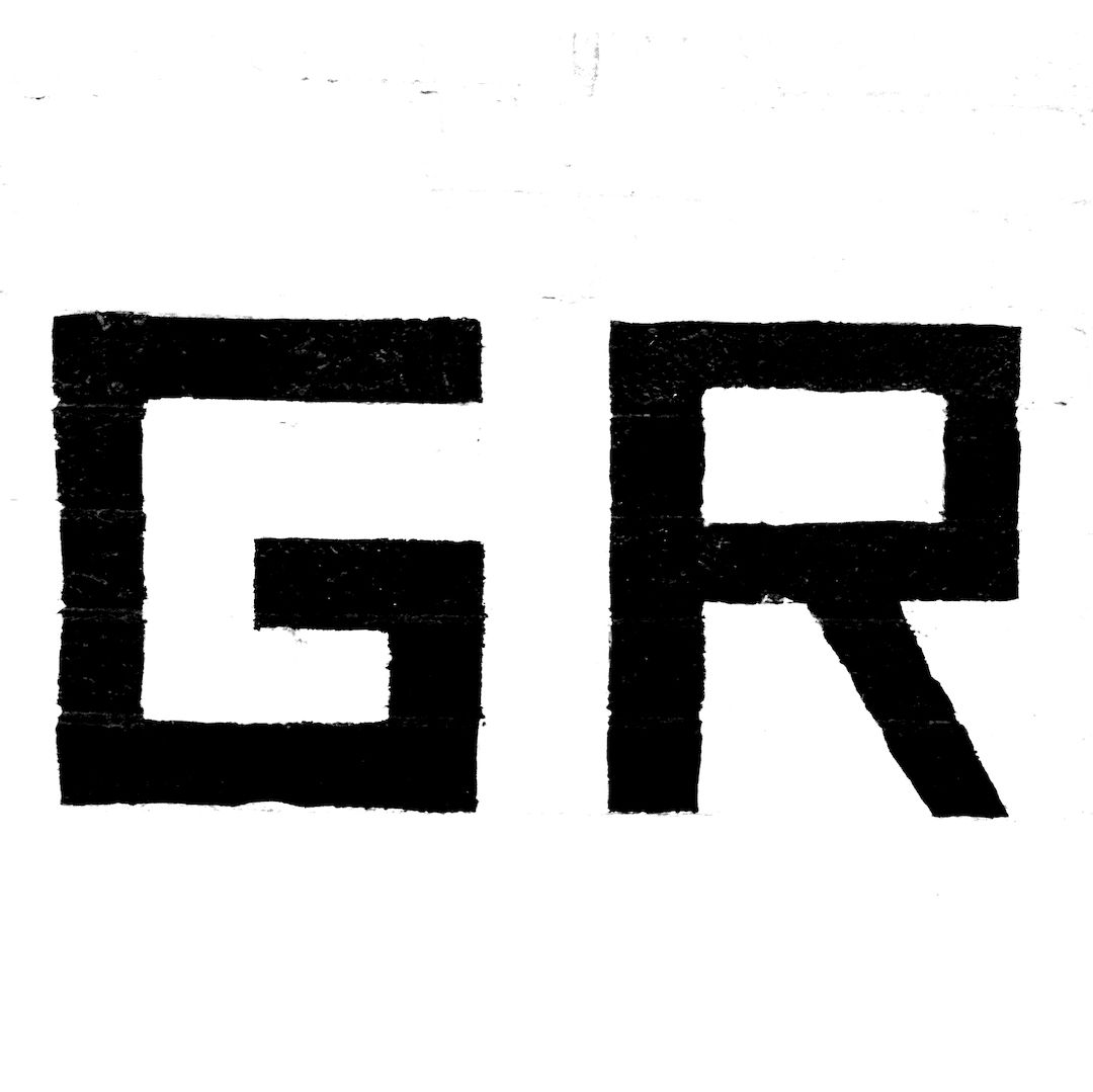 abstract black and white image letterforms