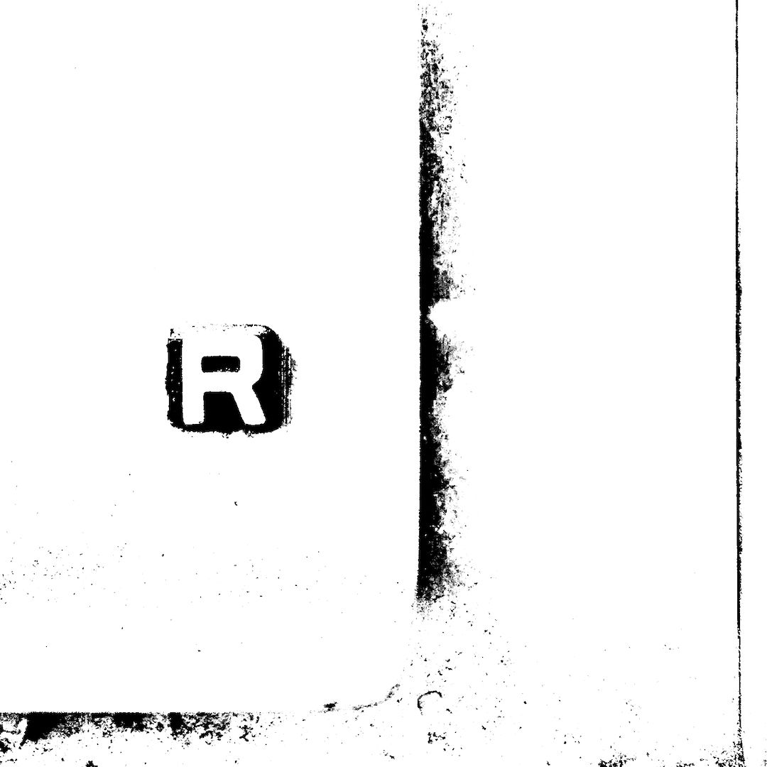abstract black and white image letterforms